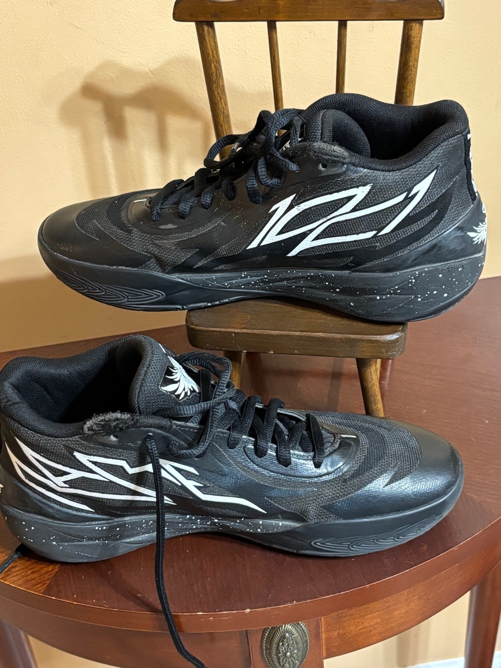 Puma MB.02 Black Basketball Shoes US Mens 10